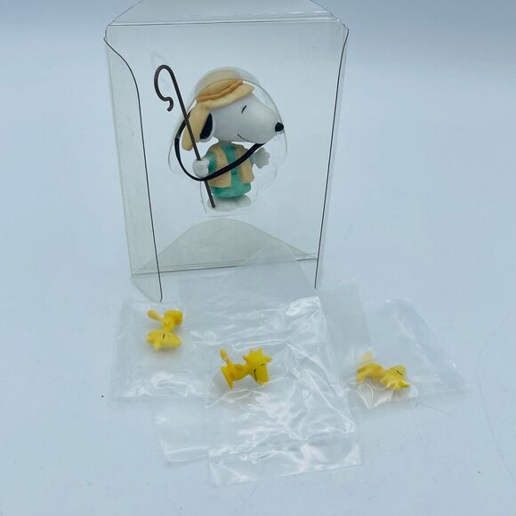 Hallmark Snoopy as Shephard & His Flock Peanuts LE Nativity Figure 3 Woodstock - Picture 2 of 11